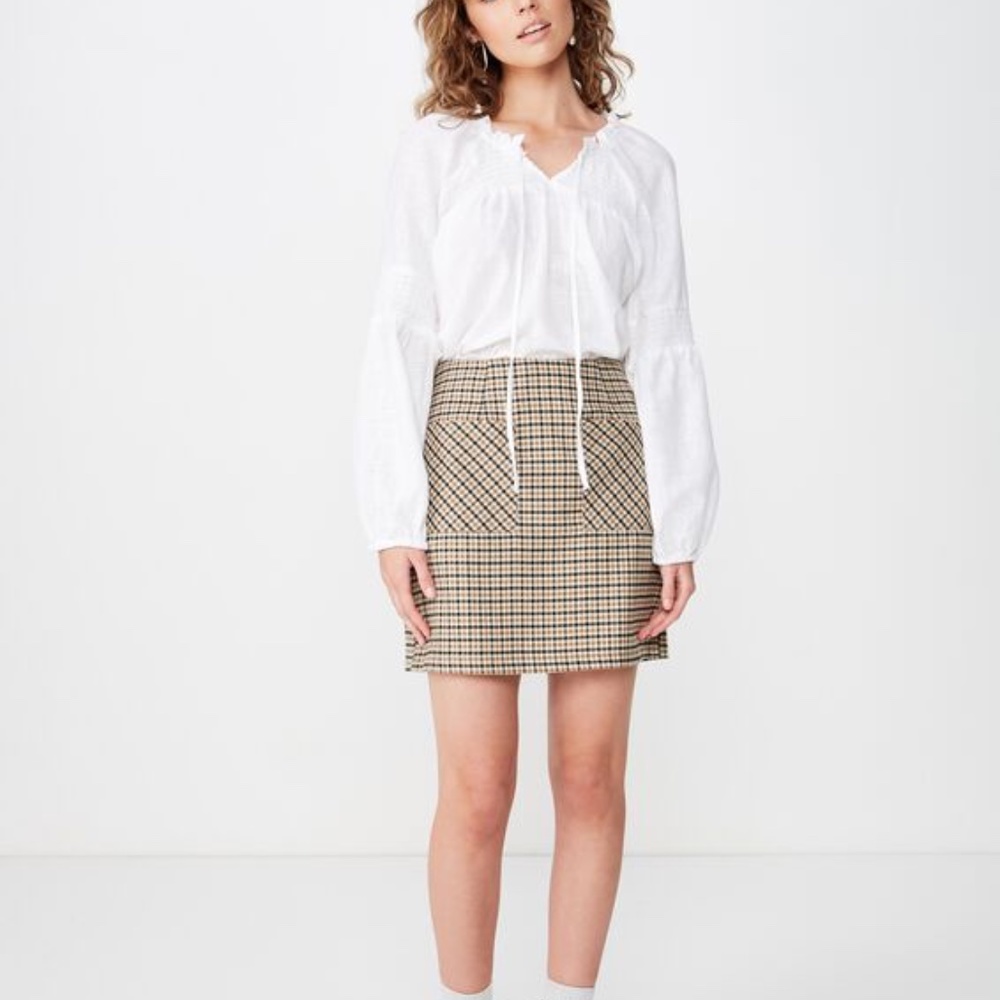 Cotton:On Breanne Blouson Sleeve Top White M